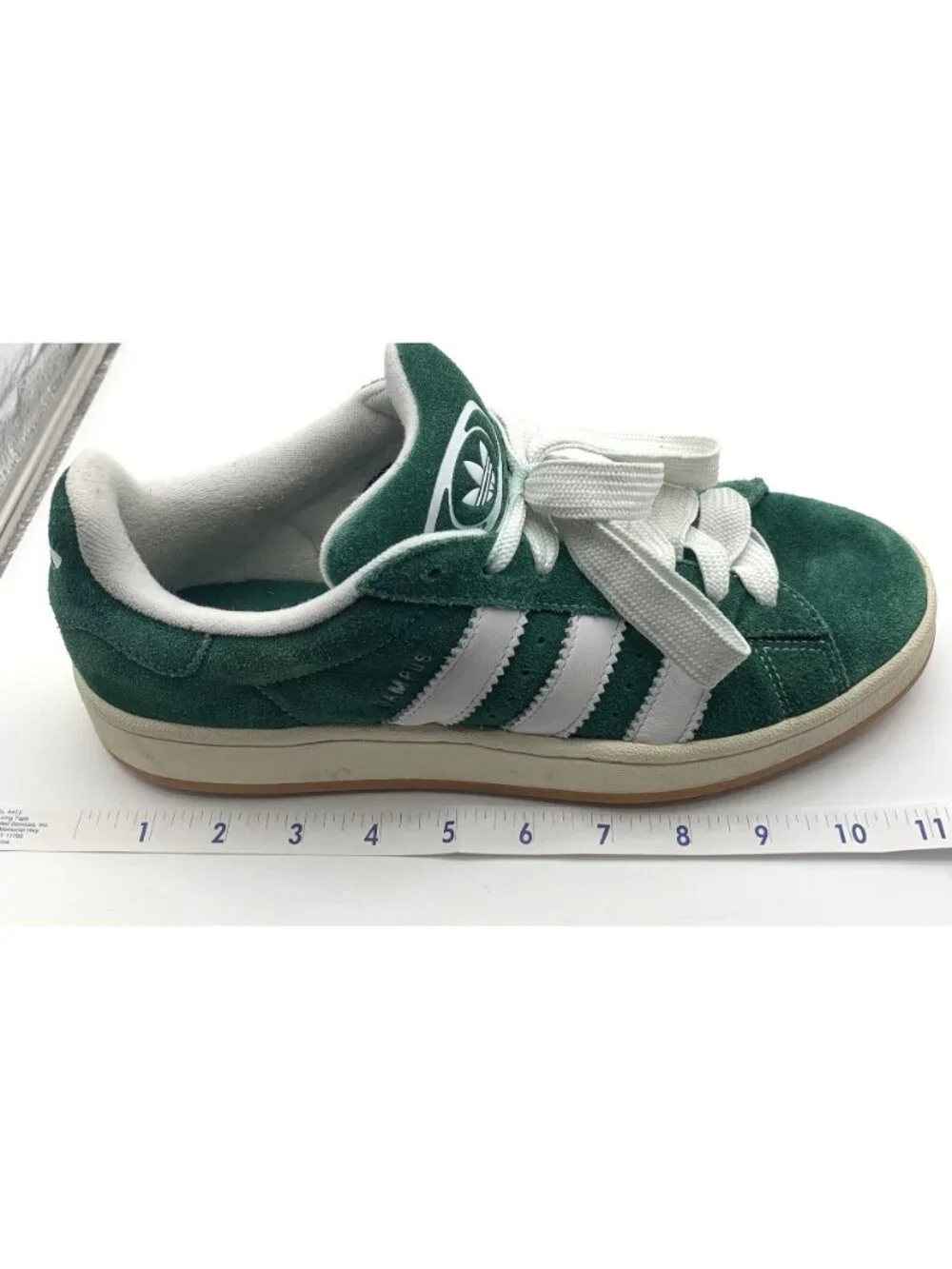 Adidas Campus Green White Sneakers Mens Size 9.5 Classic Casual Shoes